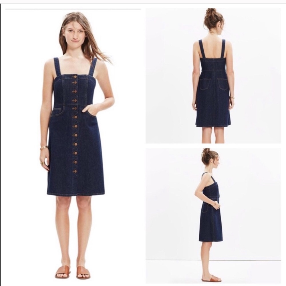 Madewell Overall Denim Button front dress